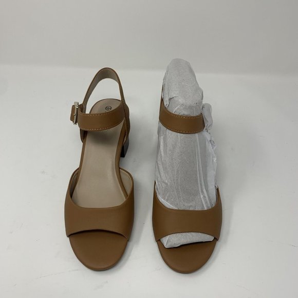 Giani Bernini Townsonn 10011879100 Pumps Women's 7.5 M Cognac Block Heel S0627 - Picture 3 of 11